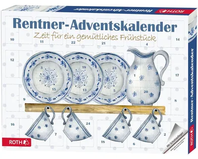 Produktbild von Adventskalender 'Rentner-Frühstücks-Adventskalender' bestückt