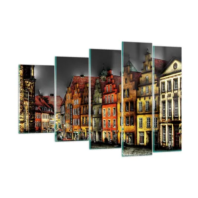 Produktbild von Bilder auf glas - Bunte Häuser historische Denkmäler - 150x100cm - Glasbilder - Wandbilder - Kunstdruck - Wanddekoration aus Glas - Glas Bilder - Wandbild auf Glas - GEG150x100-0251