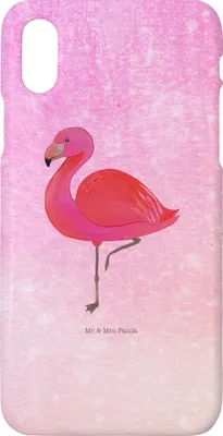 Produktbild von Mr. & Mrs. Panda Iphone 10 Handyhülle Flamingo Classic - Aquarell Pink - Geschenk, Spruch, Cover, Rosa, Tochter, Hülle, X, Ich, Handy, Prächtig