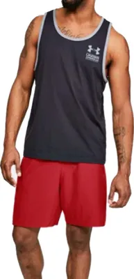 Produktbild von UNDER ARMOUR Woven Graphic Wordmark Shorts Red // Black S