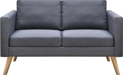 Produktbild von vidaXL Sofagarnitur 2-Sitzer und 3-Sitzer Stoff Dunkelgrau