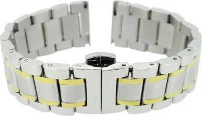 Produktbild von Minott > Uhrenarmband 20mm > Edelstahl bicolor matt / glänzend massiv