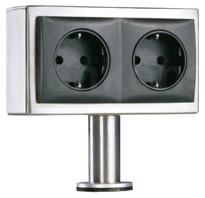 Immagine prodotto di Presa ad isola Thebo 17006 in acciaio inox a 2 prese KI-ST/2 orizzontale