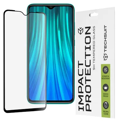 Produktbild von Techsuit Full Cover Impact Protection Displayschutzfolie für Xiaomi Redmi Note 8 Pro - Schwarz