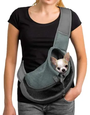 Produktbild von Hundetragetasche Hundetragerucksack Haustiertragetasche - 45 x 13 x 28 cm - Verstellbarer Schultergurt - Mesh - Für Reisen und Spaziergänge