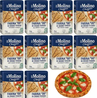Produktbild von Farina 00 di Grano Tenero Mehl für Pizza und Focacce 1 kg x10 - il Molino Chiavazza