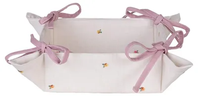 Obrázek produktu pro Košík na chléb Clayre & Eef 35x35x8 cm béžový Bavlna