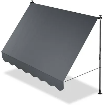 Obrázok produktu pre Markíza Juskys Kapstadt 250 x 120 cm – s nastaviteľnou výškou, montáž bez vŕtania, vodoodpudivá povrchová úprava – sivá