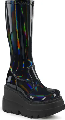 Produktbild von SHAKER-65 Damen Boots von DemoniaCult, Schwarz Hologlanz , EU 39, US 9