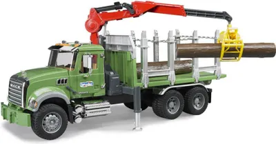 Produktbild von Bruder MACK Holztransport LKW mit Ladekran, 1Stück