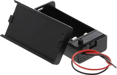 Produktbild von Batteriefach - 1x 9V-Blockbatterie, kompakt ohne Stecker, mit Schalter