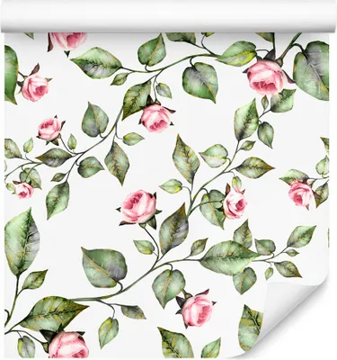 Produktbild von 10m VLIES TAPETE Rolle Blumen Rosen Blätter Natur Pflanzen XXL