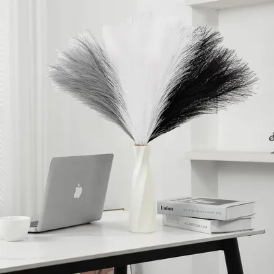 Produktbild von 30 Stk. 55 cm künstliches Pampasgras Deko Trockenblumen Dreifarbig B