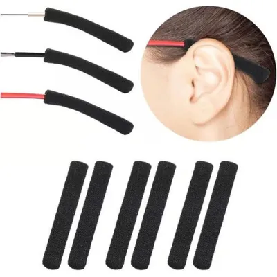Imagen del producto de INF Fundas tejidas para patillas de gafas, 3 pares elásticos antideslizantes para monturas de 55mm-60mm