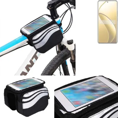 Produktbild von K-S-Trade Rahmentasche Fahrrad-Halterung kompatibel mit Realme 12 Pro+ Rahmenhalterung Fahrrad Handyhalterung Fahrradtasche Handy Smartphone Halterung