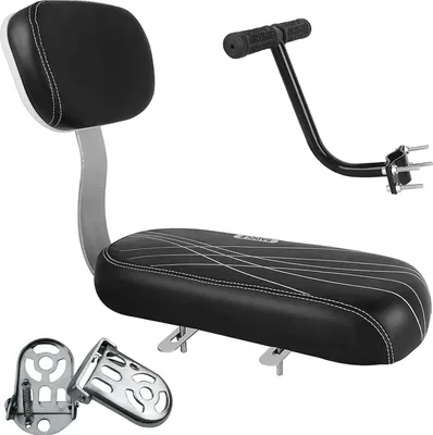 Obrázok produktu pre Detská cyklosedačka na zadné bicykel, pre deti, set 3 kusov, s rukoväťou, sedadlom a stúpačkami