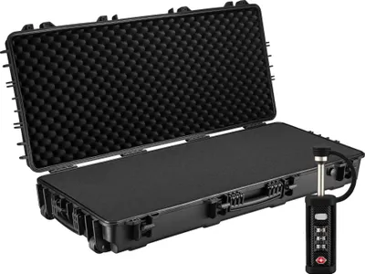Image de Valise universelle Wiltec 119 x 53 x 21 cm avec serrure, valise de transport étanche avec rembourrage en mousse, valise de protection en PP et fibre de verre