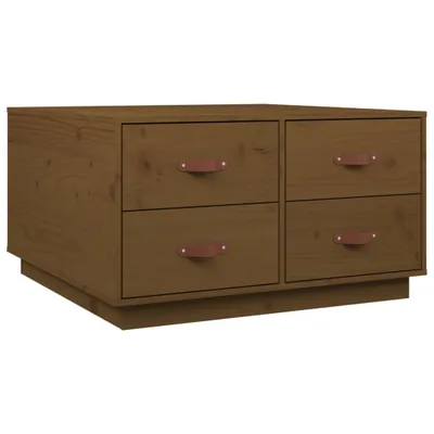 Obrázok produktu pre vidaXL Konferenčný stolík Honey Brown 80x80x45 cm Masívne borovicové drevo