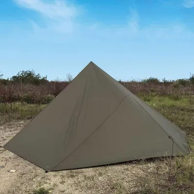 Image de Tente-bâche ultralégère pour le camping et la randonnée (imperméable) - Vert olive 3 x 3 m