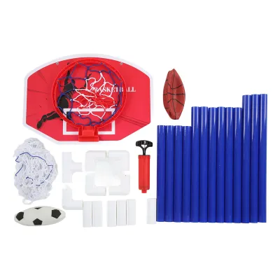 Image de Jeu de sport pour enfants, jeu de basket-ball et de football, centre de sport 2 en 1, panier de basket-ball pour enfants, panier de basket-ball pour enfants, jouets interactifs parents-enfants