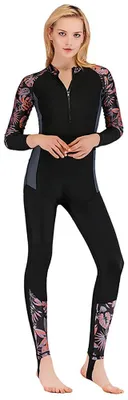 Productafbeelding van OWN4B Ééndelig badpak voor dames, met buikcontrole, geschikt voor surfen en als beschermende kleding