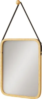 Image de Miroir mural Vicco Mirno Bambou 34x41.5cm avec sangle réglable, Model 56525