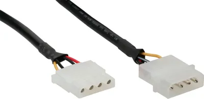 Obrázok produktu pre InLine 29650F, 0,5 m, Molex (4-pin), Molex (4-pin), Samec, Samica, Viacfarebný