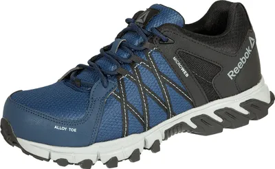 Zdjęcie produktu dla Reebok Trailgrip Safety, Męski, Dorosły, Adidasy ochronne, Czarny, Granatowy (marynarski), Zamknięcie troczkiem, EN ISO 20345, S1P