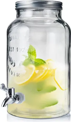 Obrázek produktu pro Koopman Skleněný zásobník na nápoje s kohoutkem 5,5l