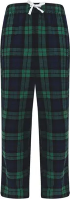 Image de SF Minni Pantalon pyjama enfant tartan RW7326 (152) (Bleu marine/Vert à carreaux)