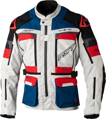 Zdjęcie produktu dla Tekstylna kurtka motocyklowa RST Pro Series Adventure-Xtreme, biały/niebieski/czerwony, S