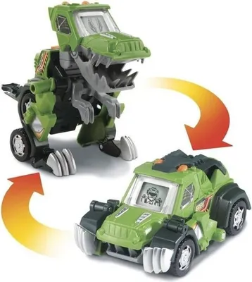 Image de VTech Switch & Go Dinos Drex Super T-Rex Jeep, T-Rex Interactif Transformable en Jeep, Sons et Lumières, 4+ Ans