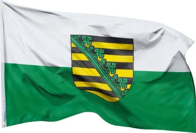 Produktbild von PHENO FLAGS Sachsen Flagge 90 x 150 cm Fahne Bundesländer Wappen 2 Ösen