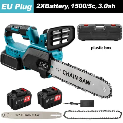 Zdjęcie produktu dla Piła łańcuchowa elektryczna - Piła łańcuchowa - 1500 W - ostrze 30 cm - silnik bezszczotkowy - zasilanie sieciowe - automatyczne smarowanie łańcucha