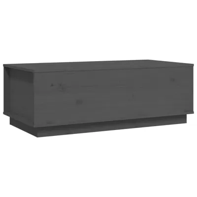 Produktbild von Couchtisch Grau 100x50x35 cm Massivholz Kiefer