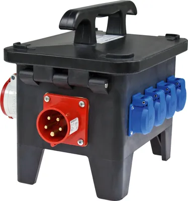 Produktbild von as-Schwabe Baustellenstromverteiler CEE 400V 16A auf Schuko & CEE 400V 16A IP44