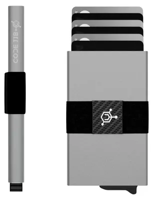 Produktbild von Geldbörse – Premium automatische Smart Wallet, RFID-Blockierung, 6061-T6 Aluminium in Luftfahrtqualität, echte 3K-Kohlefaser, leicht zugänglicher Auslösemechanismus