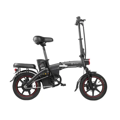 Productafbeelding van Elektrische Fiets DYU A5 - 48V7.5Ah Batterij Bereik 40KM Schijfremmen - Zwart