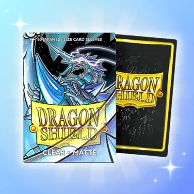 Productafbeelding van Dragon Shield kaarthouders – Transparant, mat, Japanse maat, 60 stuks per verpakking + Heartforcards® transportbescherming