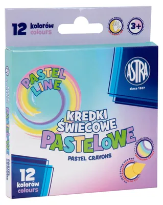 Productafbeelding van ASTRA kinderwaxpastellen, set van 12, artikelnummer 311022001
