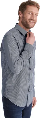 Produktbild von Stooker Herren HUGH Herren Langarmhemd Regular Fit XXXL navy minimal aop