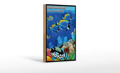 Produktbild von Holzschild Spruch 12x18cm great barrier reef Queensland