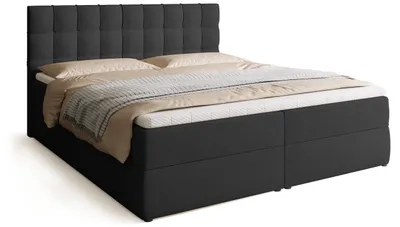 Produktbild von BroMARKT Boxspringbett DETROIT mit 2 Bettkasten, Bonell-Matratze, Polsterbett, Bett (Anthrazit, Cosmic 101, 180 x 200 cm)