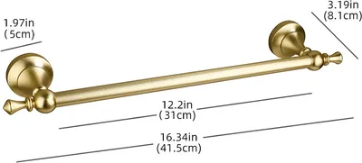 Produktbild von INF Handtuchhalter, Wandmontierter Handtuchhalter Gold