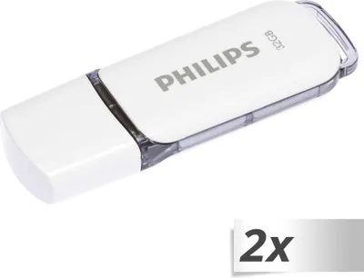 Produktbild von Philips USB 2.0 2-Pack      32GB Snow Edition Shadow Grey