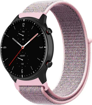 Produktbild von Strap-it Amazfit GTR 2 Nylonarmband (Rosa Sand)