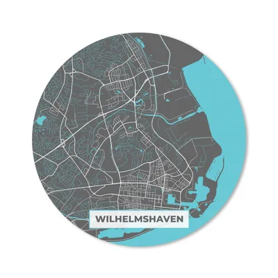 Produktbild von MuchoWow® Mauspad Mousepad Blau - Deutschland - Karte - Stadtplan - Wilhelmshaven 30x30 cm - Mousepads - Maus Mat - Pad - Mausunterlage - Tischunterlage - Schreibtischmatten