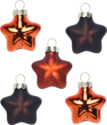 Produktbild von Christbaumschmuck Sterne 4cm Glas 8 Stück - Shiny Chestnut