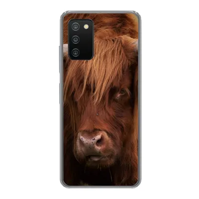 Produktbild von MuchoWow® Handyhülle Schutzhülle Hülle für Samsung Galaxy A03s Schottischer Highlander - Orange - Tiere Silikon Softcase Handy Hülle - Schutz