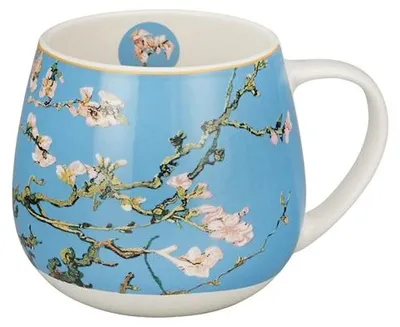 Image de Duo | Mug à café Van Gogh Almond Blossom - 430 ml - Porcelaine - Design artistique - Haute qualité